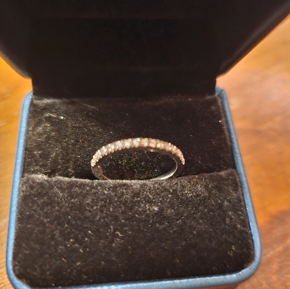 Dainty Pave Pearl Accent Women’s Ring - White